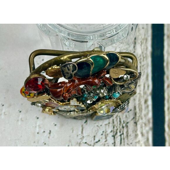 Bling Western Belt Buckle: Upcycled Art Deco Cowgirl Buckle - Picture 4 of 4